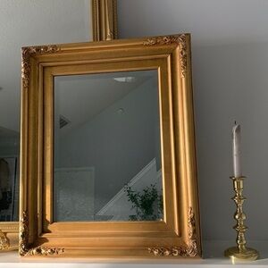 Vintage ornate gold mirror wall home decor traditional classic‎ World Bazaars